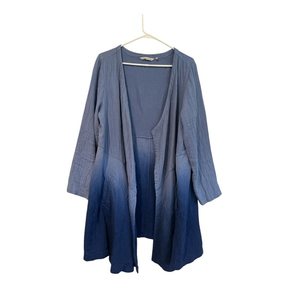 Soft Surroundings Jackets & Blazers - Soft Surroundings Blue Ombre Open Front Cardigan – Size L